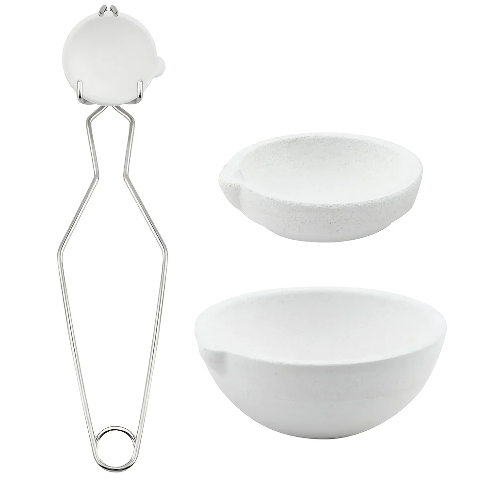 Pince à creuset en acier inoxydable pour four de fusion haute température, support pour la fusion de l'or, la fonderie de métaux et les outils de fabrication de bijoux