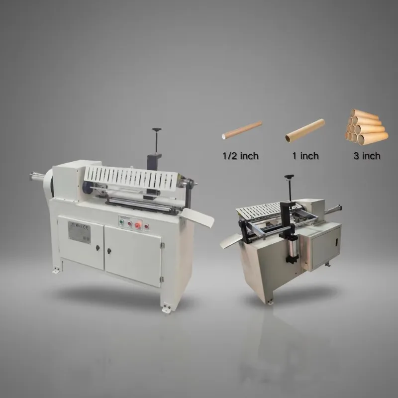 2026 Precise Slitting Quality Paper Core Cutting Machine with PLC & Gearbox for Film F oil Rewinding 220V 300 Pcs/Min