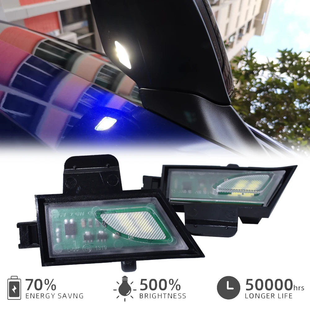 

2Pcs Free Error For Volkswagen Touran MK3 5T Golf GTI MK7 R20 Golf MK7 5G Under Side Mirror LED Puddle DRL Light 6000K Auto Part