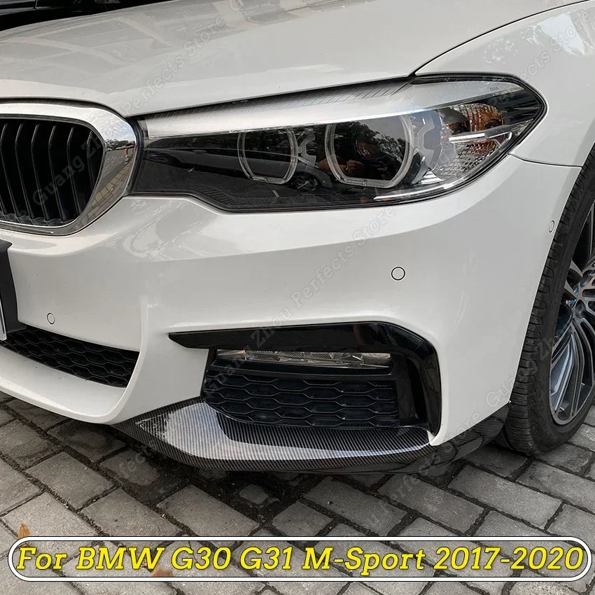 

For BMW 5 Series G30 G31 M-Sport MP Style Front Bumper Lip Splitter Body Kit 525i 530i 2017-2020 Splitter Sport Exterior Tuning