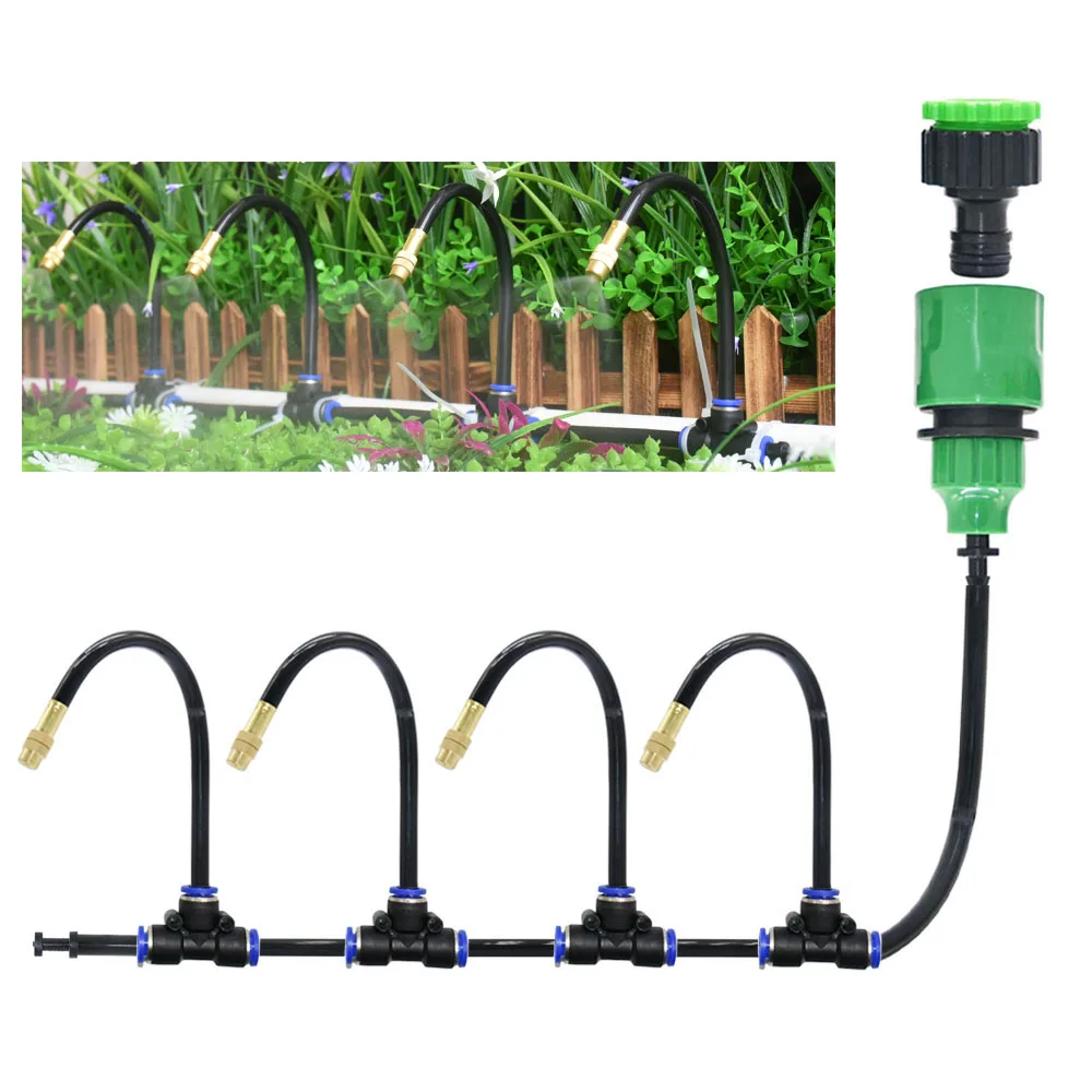 10-20M Outdoor Misting Cooling System 20CM Adjustable Sprinkler Nozzle Garden Irrigation Watering Atomizer Nozzles