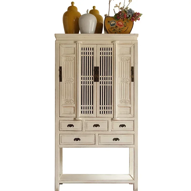 

Solid Wood Storage Cabinet Living Room and Kitchen Storage Sideboard Cabinet High Cabinet Integrated Support