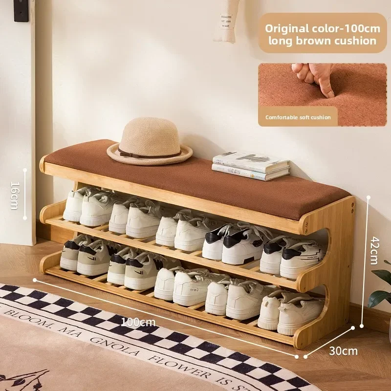 Firm Indoor shoe change stool shoe cabinet integrated household door very narrow belt seated storage shoe rack