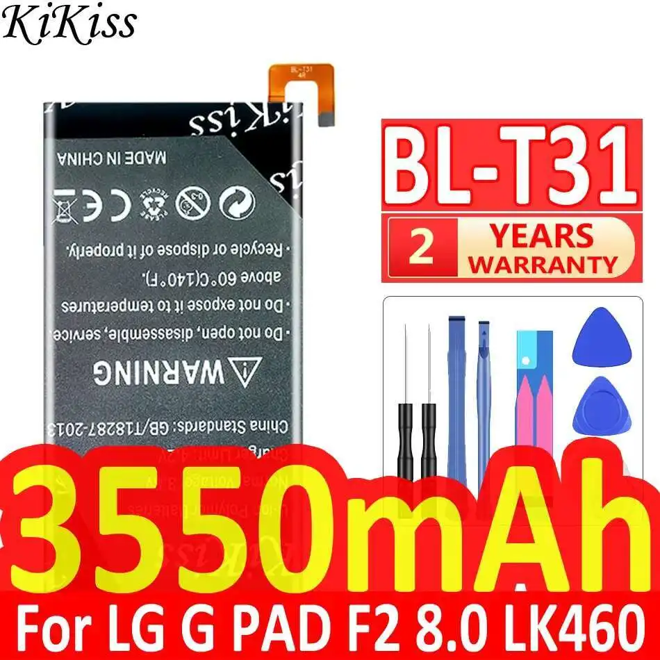 

Tablet Battery Long-Lasting Performance For LG G Pad F2 8.0 LK460 BL-T31 3550Mah