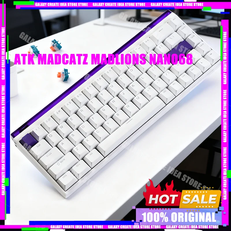 

ATK Madcatz MADLIONS NANO68 E-sport Game Mechanical Keyboards Wired Magnetic Switch Custom Accessories RGB 8k Return Rate RT0.01