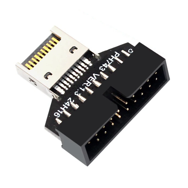 USB3.2 Type-E 20Pin To USB 19P Chassis Front USB Type A Type C Extension Adapter For Desktop Motherboard