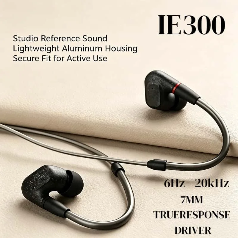 

For Running Sports Workout Essential IE300 Wired Earbuds In-ear HIFI Stereo Earphones 124dB SPL 16 Ohm Pro 2026