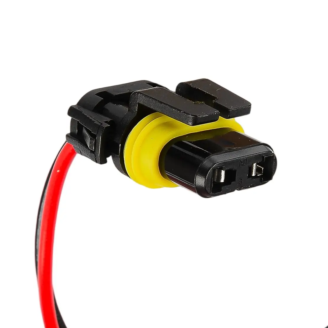 Fotografia 7: 2 unidades carro 9012 HIR2 cabeça lâmpada conector fio cablagem plugue trança 12V