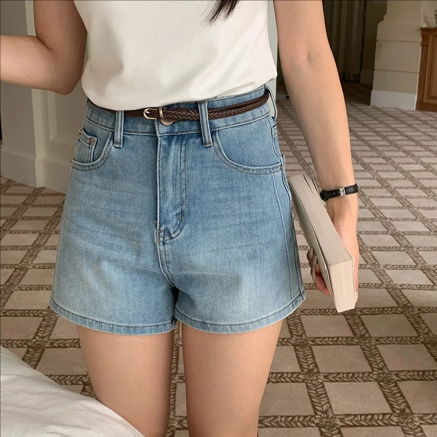 

Summer clothing new casual slim wide leg denim shorts women