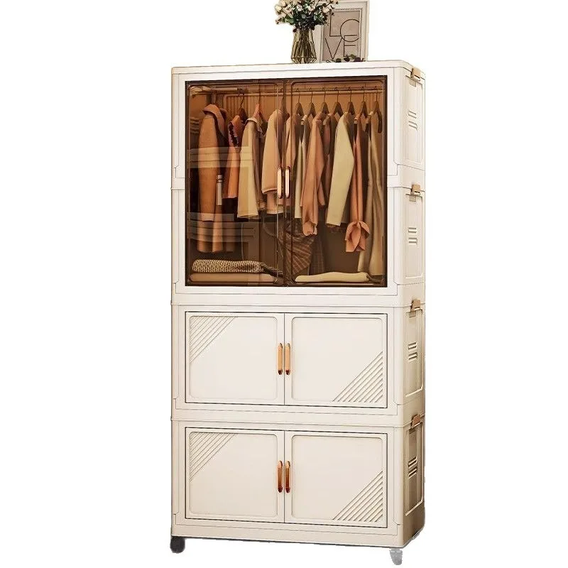 Large capacity household multi-layer baby children's clothes simple wardrobe