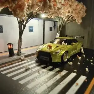 1/64 Scene Sakura Avenue, модель автомобиля из сплава, коллекция фотодисплеев, диорама