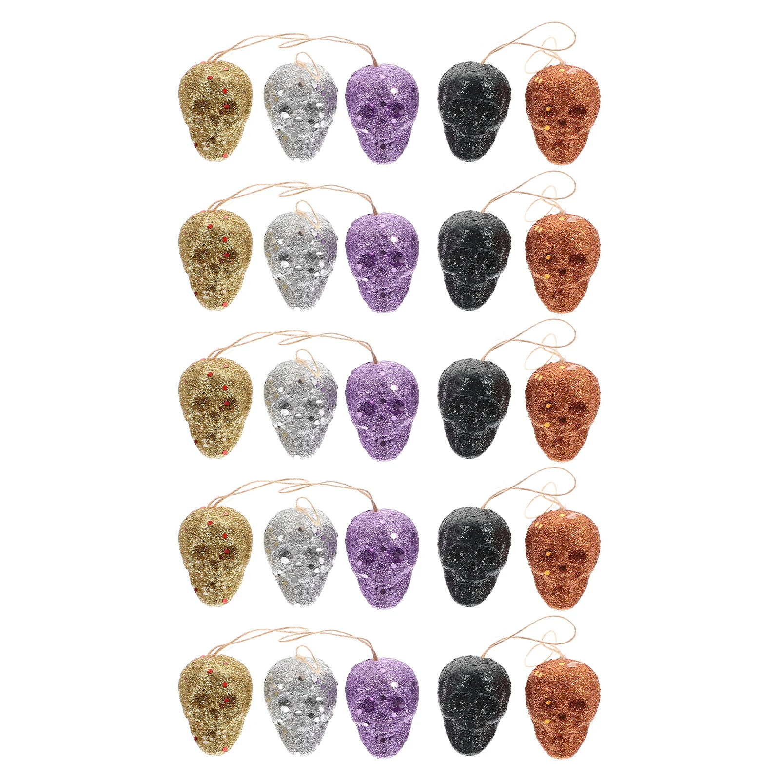 

25 Pcs Skull Hanging Decor Realistic Foam Halloween Party Props Scary naments Mini Tree Decors Pendant