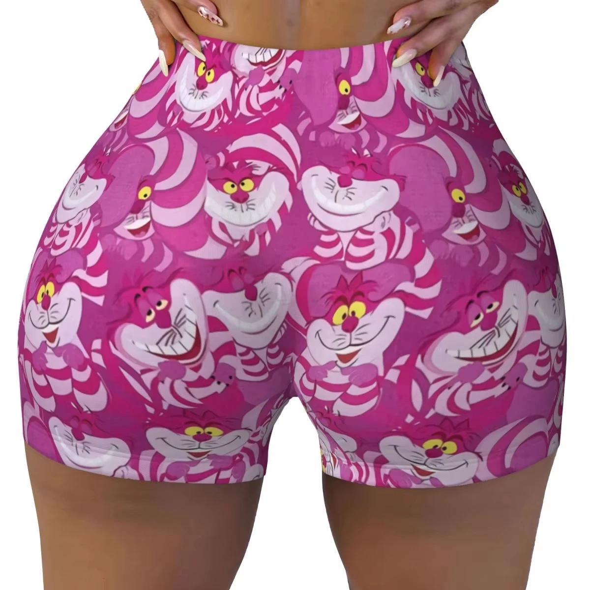 

Изготовленные на заказ шорты для тренировок «Алиса без нее das Maravilhas» для тренировок в качестве Mulheres, шорты для йоги Cheshire Cat Gym Voleibol