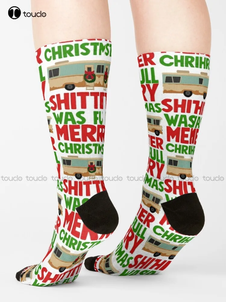 Shitter Was Full Christmas Vacation National Lampoons Clark Griswold Socks Running Socks For Men Unisex Adult Teen Youth Socks