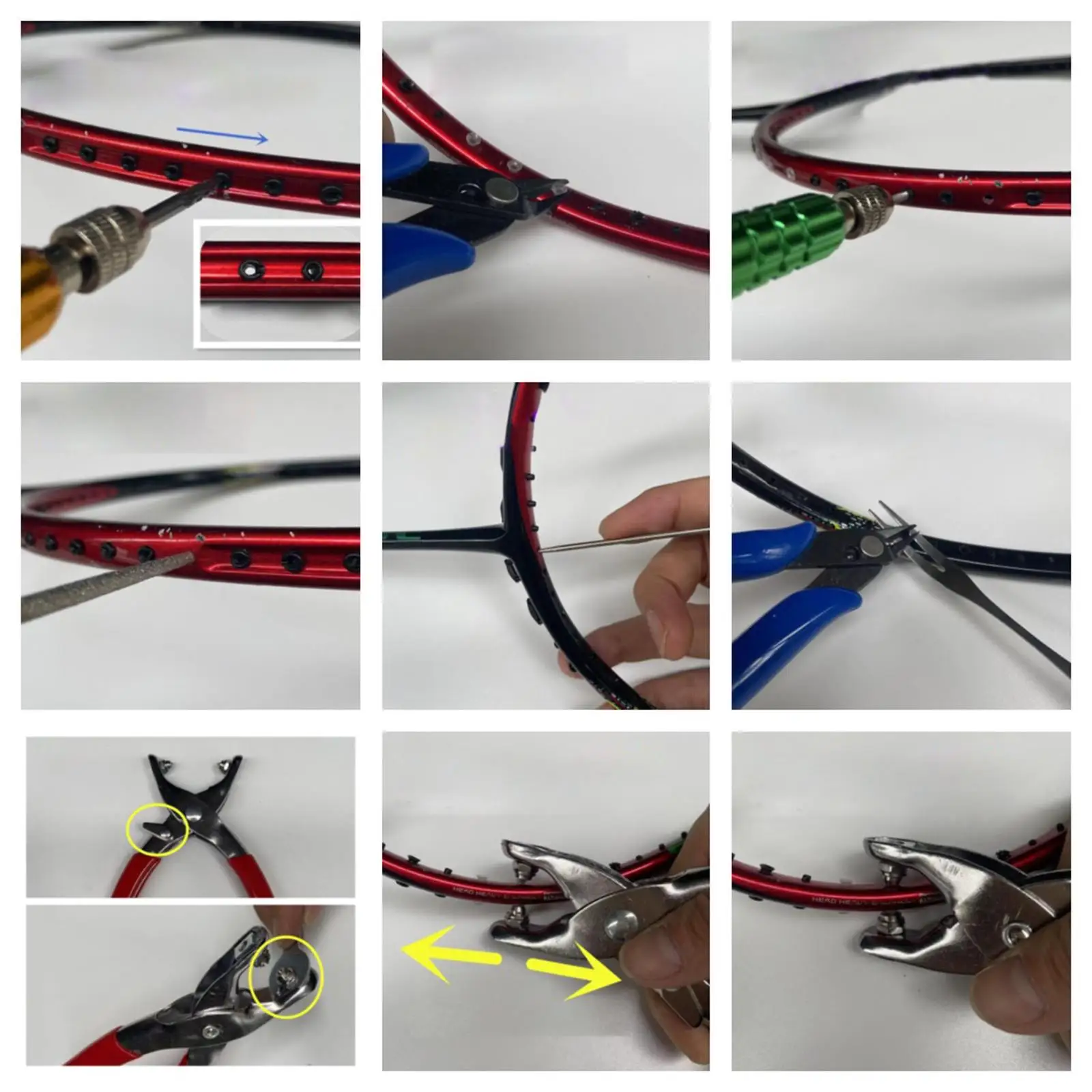 Starting Stringing Clamp Tool Kit Portable Tennis Stringer Stringing Machine Tools Badminton Racket Plier for Tennis Racket