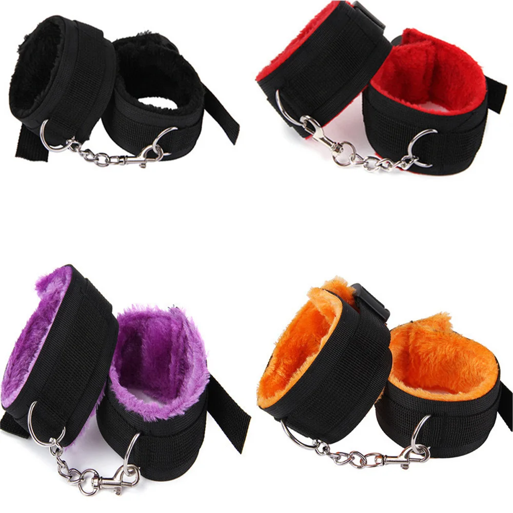 Adjustable Sexy Plush Handcuffs Women Ankle Cuff Bracelet Cosplay Fetish Sex Toys Accessories Bdsm Adult Game Toys Supplies