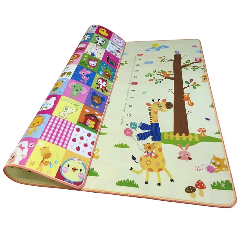 0.5cm Thick Double-Side Cartoon Baby Game Play Mat 200x180cm Newborn Crawling Pad Foam Carpets Kids Puzzle Educational Toy