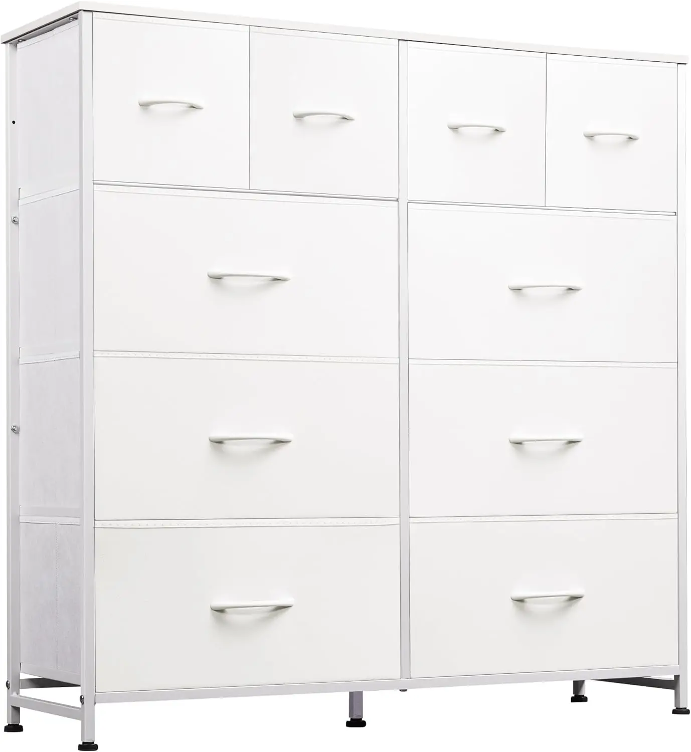

White Dresser for Bedroom with 10 Drawers Tall Chest of Drawers for Bedroom Storage Drawer Unit Organizer Unit for Hallway Close