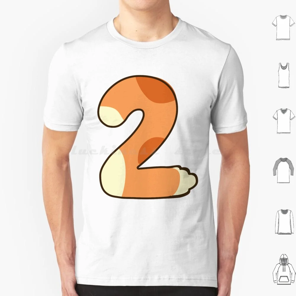 Bingo Inspired Number 2 T Shirt Cotton Men Women DIY Print And Bingo Dad Cartoon Bandit Heeler Kids Australia Dog Chilli Heeler