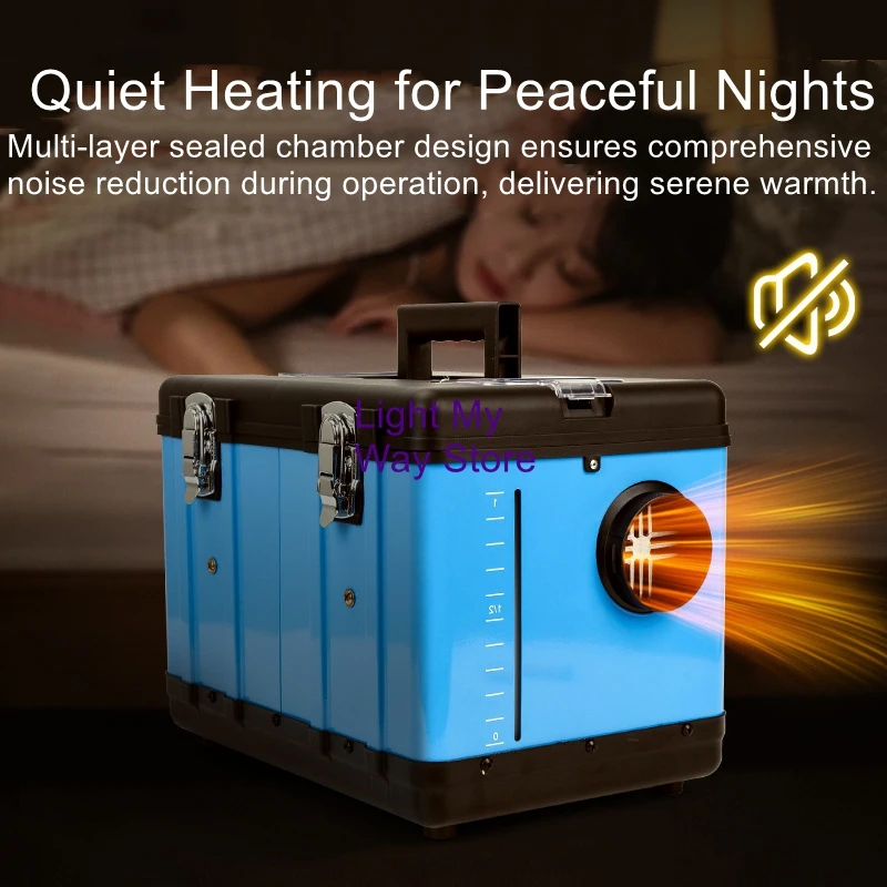Wood-Fueled and Diesel Dual-Fuel Heater Bluetooth-Enabled Parking Heater Outdoor Tent, RV, Truck, and Van Heater