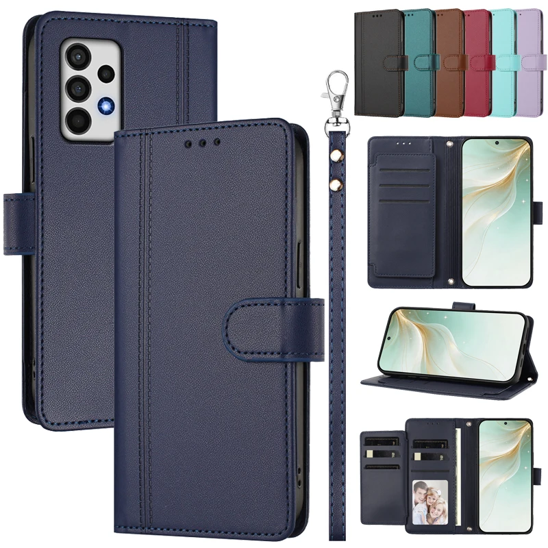 Multi-functional Leather Wallet Flip Phone Case For Samsung Galaxy A32 A22 A12 A02 A42 A52 A72 A52S 5G 4G Cover Protective Bags