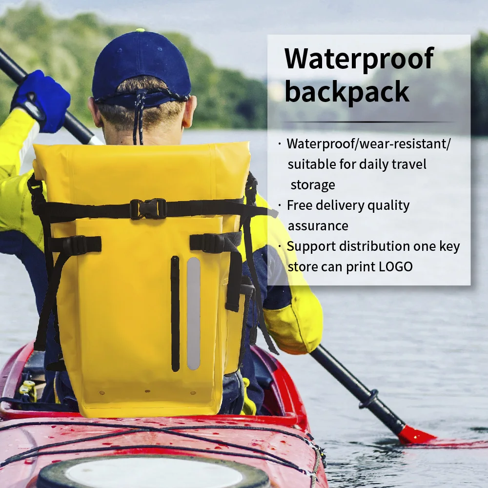 

Waterproof Backpack 30L Roll Top Sack Keeps Gear Dry for Travel, Work, Outdoors,Boating, Hiking, Explorer,Floating