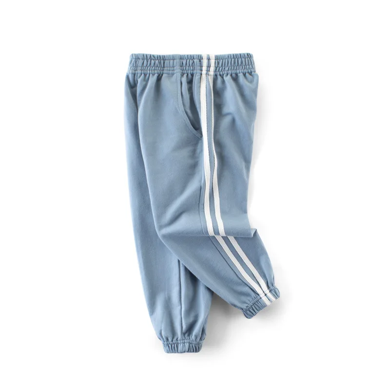 2-8T Toddler Kid Baby Boys Girls Clothes Cotton Striped Pants Casual Plain Loose Bottom Infant Clothing Fall Childrens Trousers