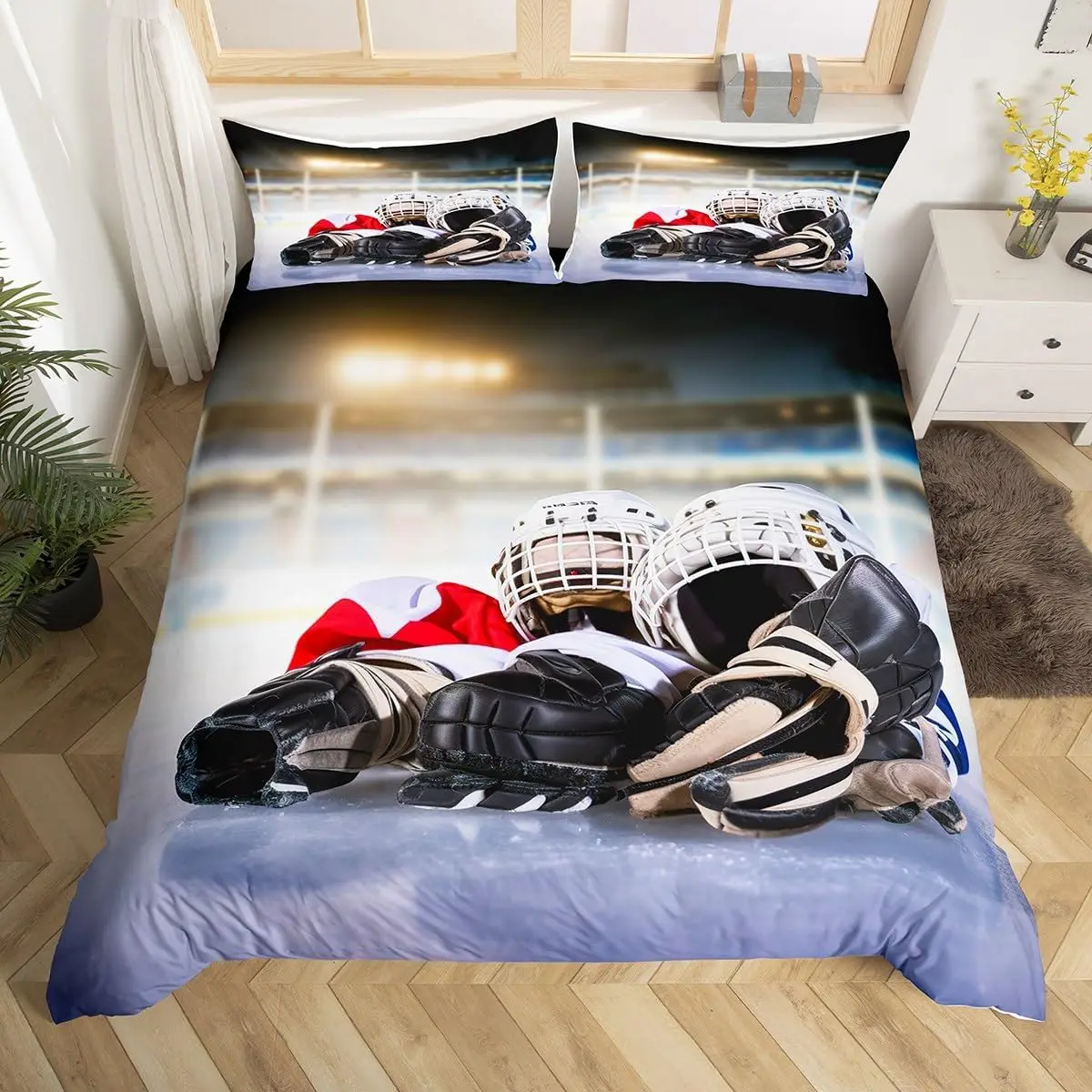 copripiumino-hockey-su-ghiaccio-per-letto-singolo-e-matrimoniale-per-bambini-ragazzi-e-giovani-set-copripiumino-invernale-con-casco-e-pattini