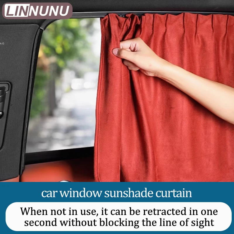 Linnunu Fit for Lixiang L6 L7 L8 L9 Car Interior Decoration Supplies Car Window Sunshade Car Special Privacy Curtain Sun Protection Heat Insulation Car Curtain Summer Sunshade Four-Door Car Window Sunshade