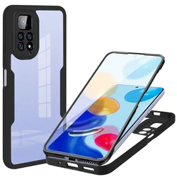 360 Full Body Screen Protector Transparent Case For Xiaomi 11 Pro 11 Lite 11X Pro 11i 11T Pro 10 Lite Shockproof Phone Cover