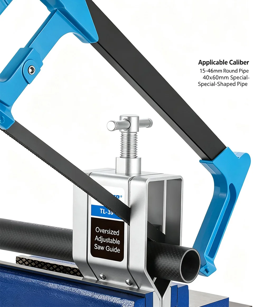 Bicycle Fork Steerer Tube Cutting Guide, Adjustable Saw Jig for MTB Road Bike Carbon Seatpost & Handlebar Cut Tool