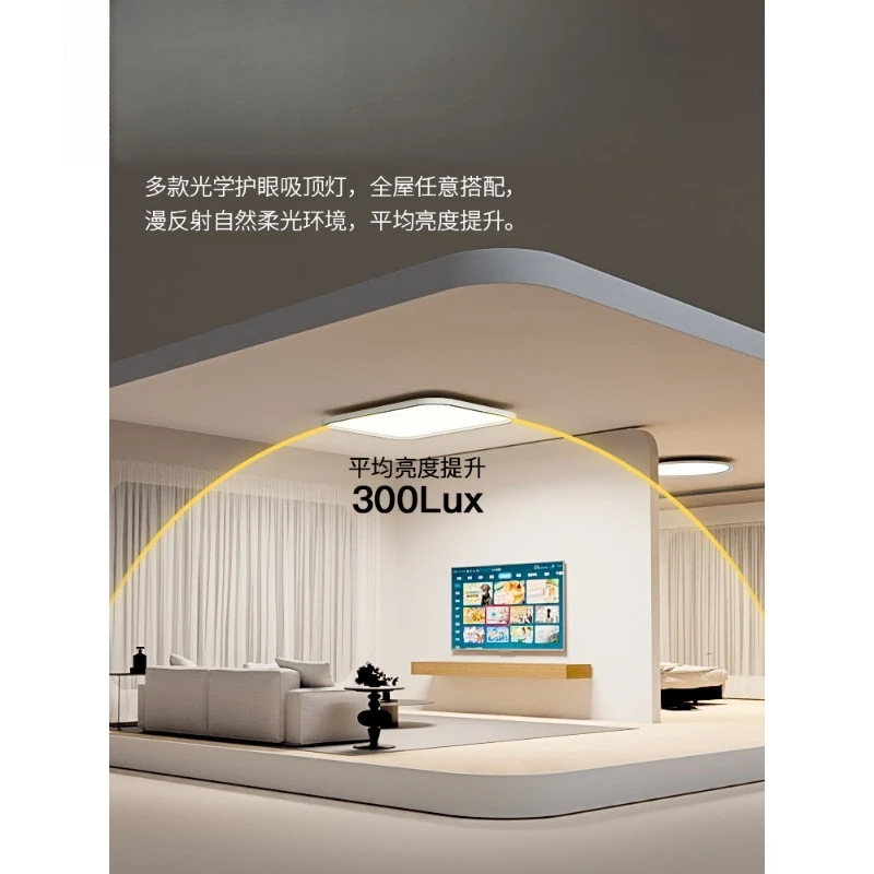 Optical eye protection ceiling light, full spectrum living room study, new bedroom light