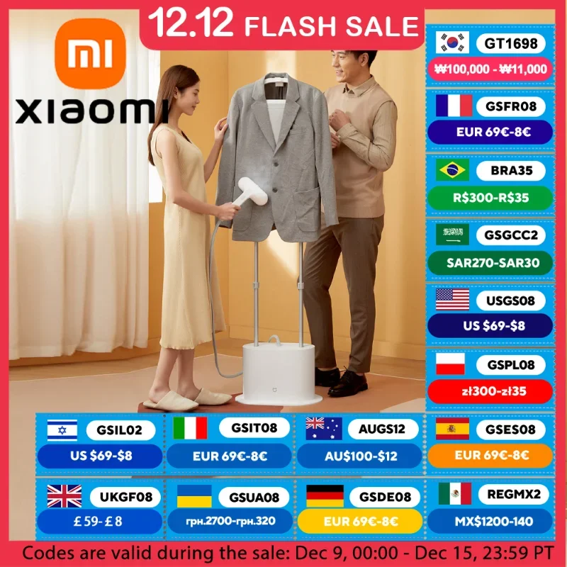 XIAOMI MIJIA Garment Steamer 2200W Household Fabric Steam Iron For Clothes Vertical Electric Steam Ironing Machine Clothes Irons