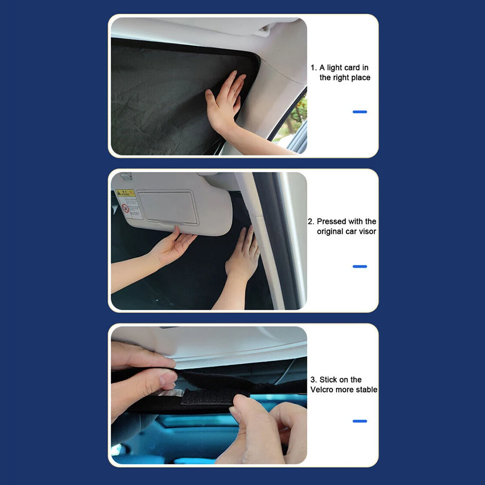 Practical To Use Brand for New Car Windshield Correct Connector Sun Visor Shield 140 * 80cm Direct Installation