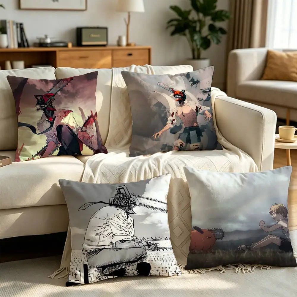 

Anime C-Chainsaw Man Pillow cover Simple solid color design matches various bedroom decoration styles,Surprise.