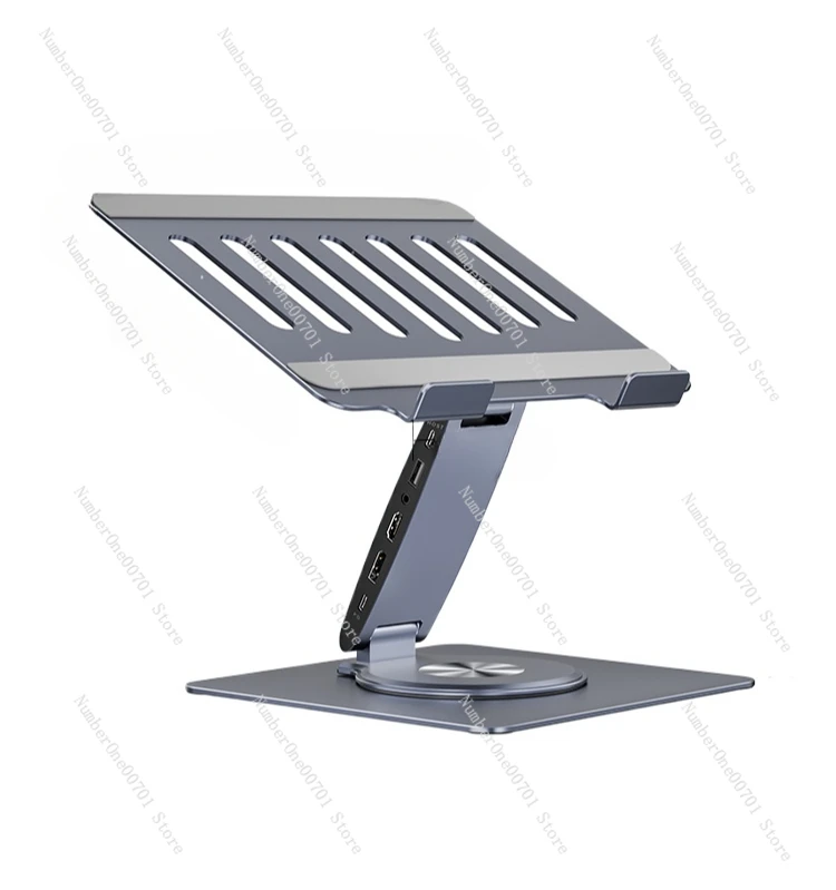 

Notebook holder with docking station 12 HUB docking station HDMI and DP high definition 4K dual projection screen