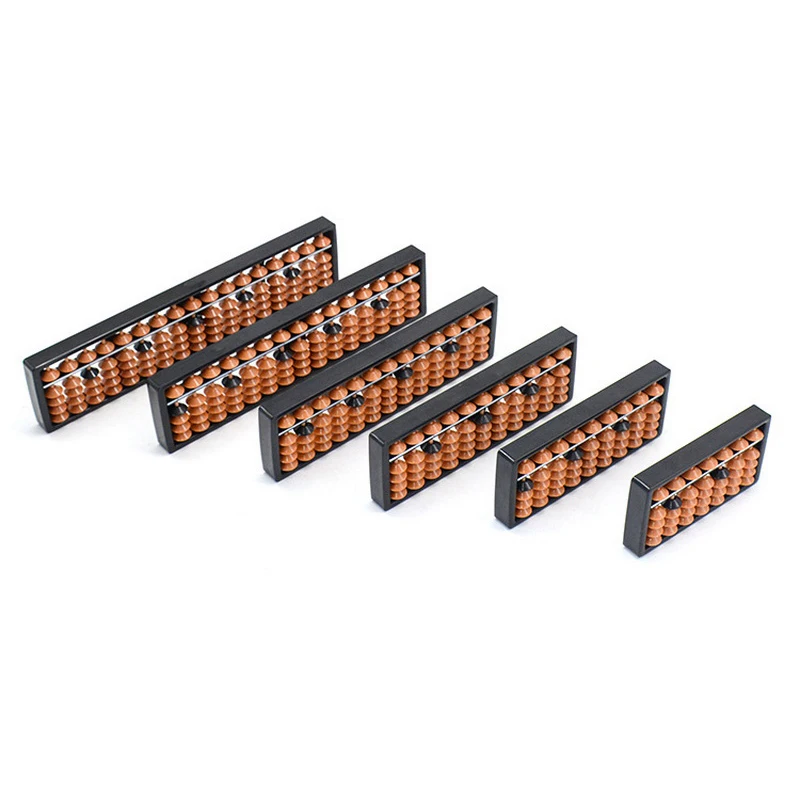 【BBS】7/9/11/13/15/17 Digit Rods Standard Abacus Brown Bead Soroban Calculator Counting Tool Mathematics Beginner Caculating Toys