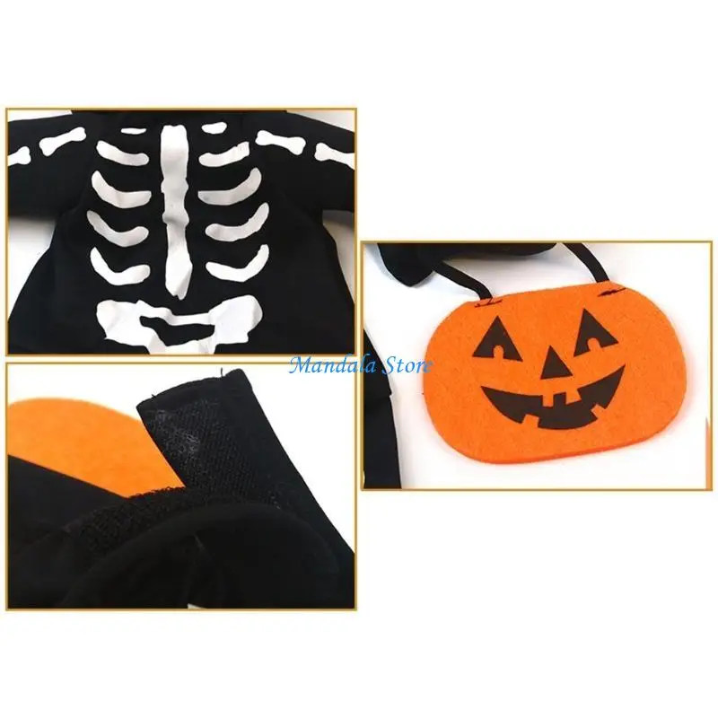 

U2JC Pumpkin Hoodie for Small Dog Sweater Windproof Pet Coat Halloween for Outdoor