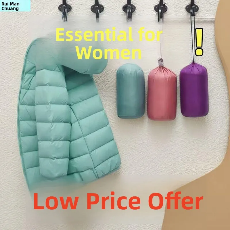 

Lightweight Padded Cotton Jaet Women ort Sle Autumn Winter New Stand Collar Hooded plus Size Mom Faion Warm Outerwear