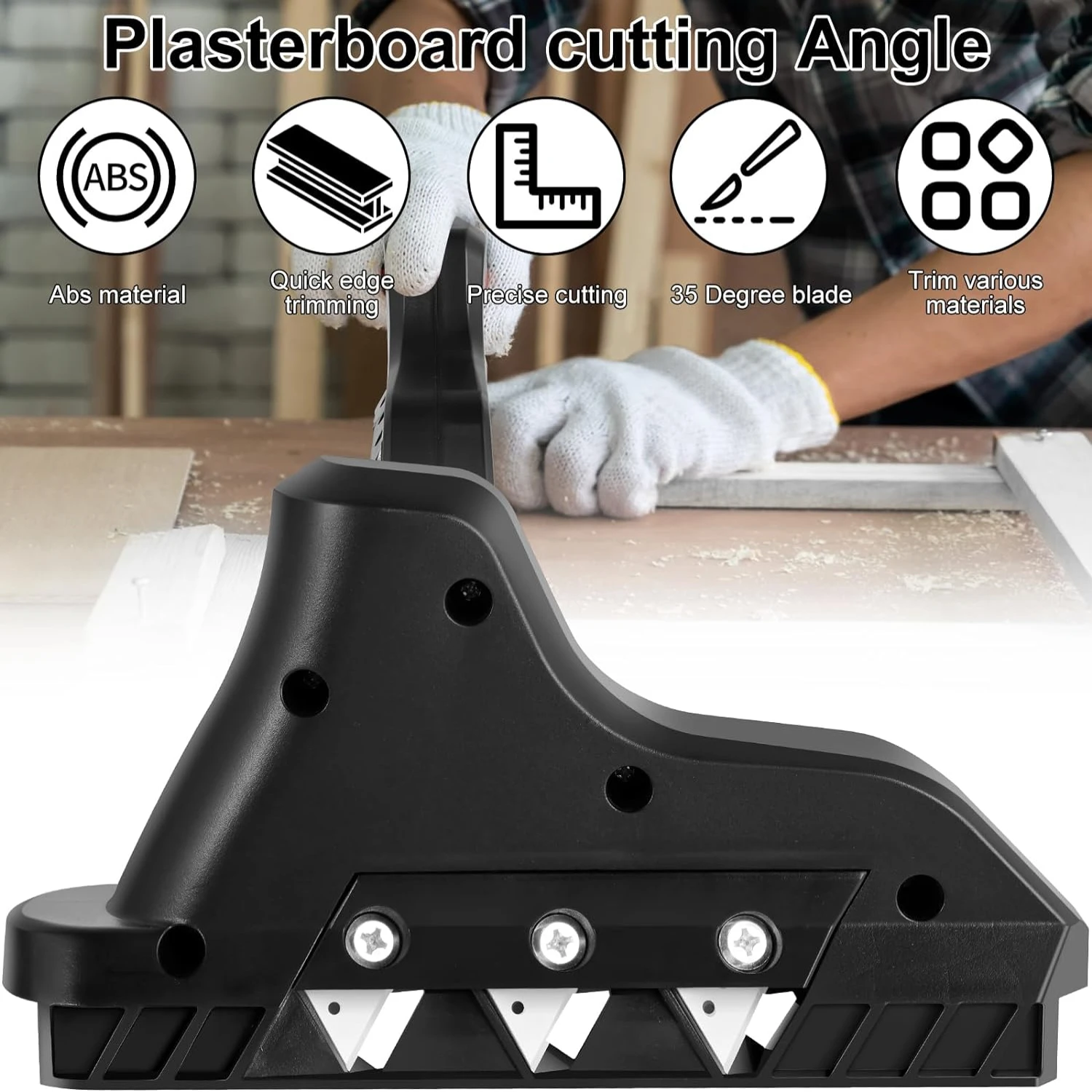

Efficient, High-Quality, and Advanced Woodworking Plasterboard Cutting Tool - Precision Craftsmanship 35° Angle Hand Plane for