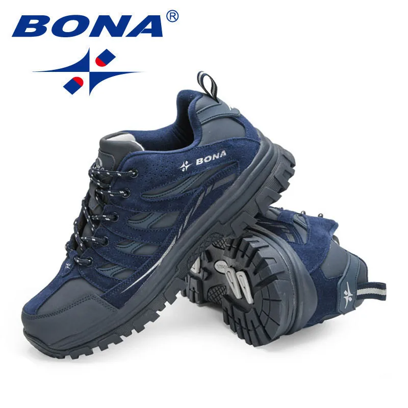 BONA 2023 Novos Designers Ao Ar Livre De Alta Qualidade Jogging Caminhada Sapato Mansculino Antiderrapante Resistente Ao Desgaste Respirável Sapatos