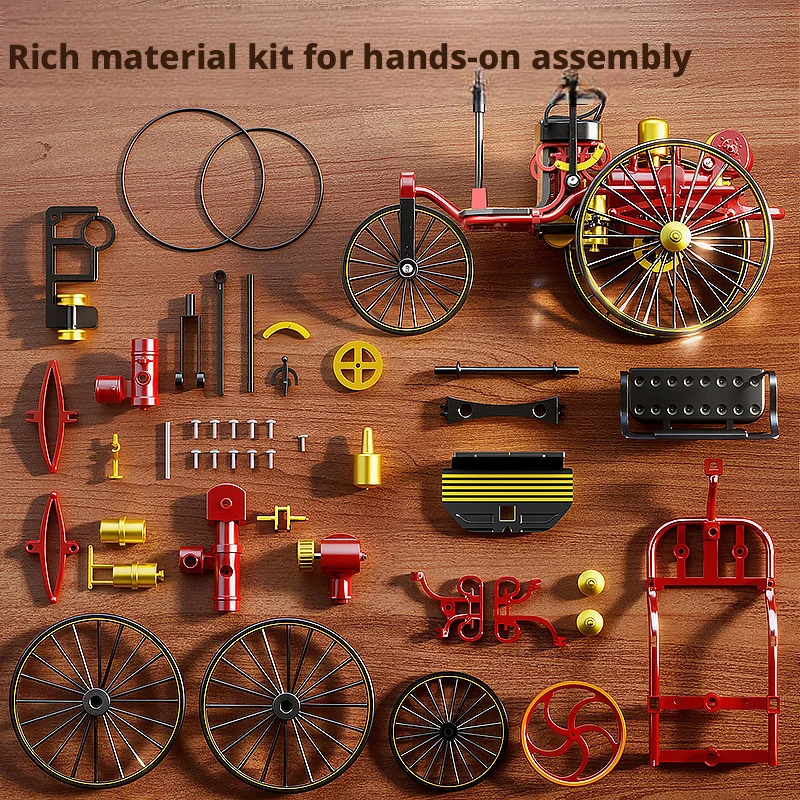 Replik-Modellbausatz für ein klassisches Auto-Armaturenbrett im Maßstab 1:10 für Tischdekoration, DIY-Montage, Geschenk für Erwachsene und Kinder – Detail 5