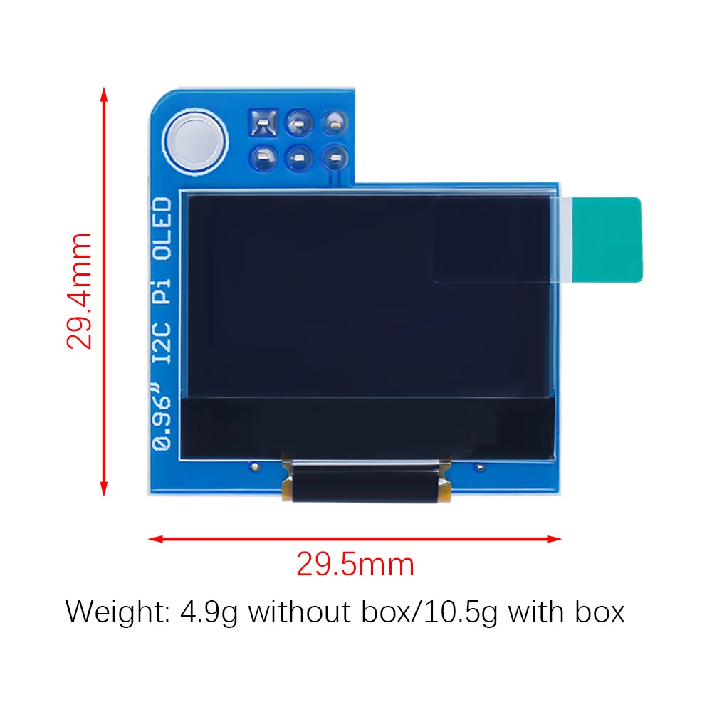 Raspberry P 0.96 Inch OLED I2C SSD1306 128 x 64 Blue Screen Display Module for Raspberry Pi 4B 3B Zero 2 W