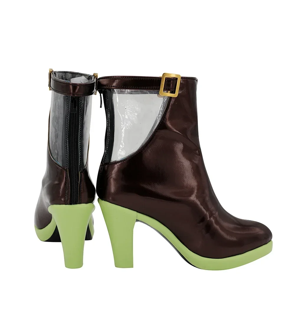 Juego Arknights Kal'tsit botas de Cosplay zapatos marrones de tacón alto hechos a medida para mujeres accesorios de disfraz de fiesta de Halloween Cosplay