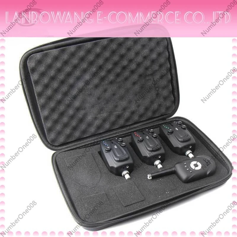 1+3 Induction Fishing Rod Alarm Set Electronic Bite Alert with Bag Sea Pole Flashing Light Accessories