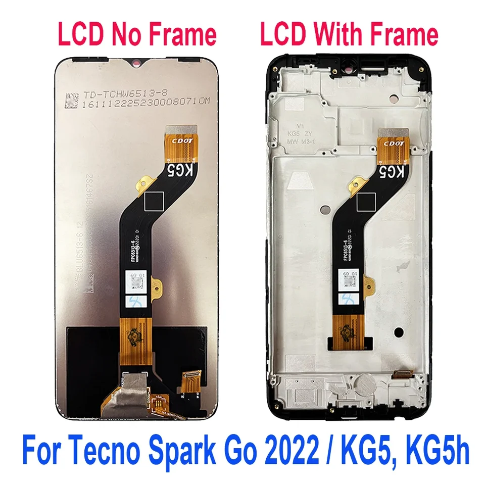 Conjunto digitador de tela sensível ao toque para Tecno Spark Go