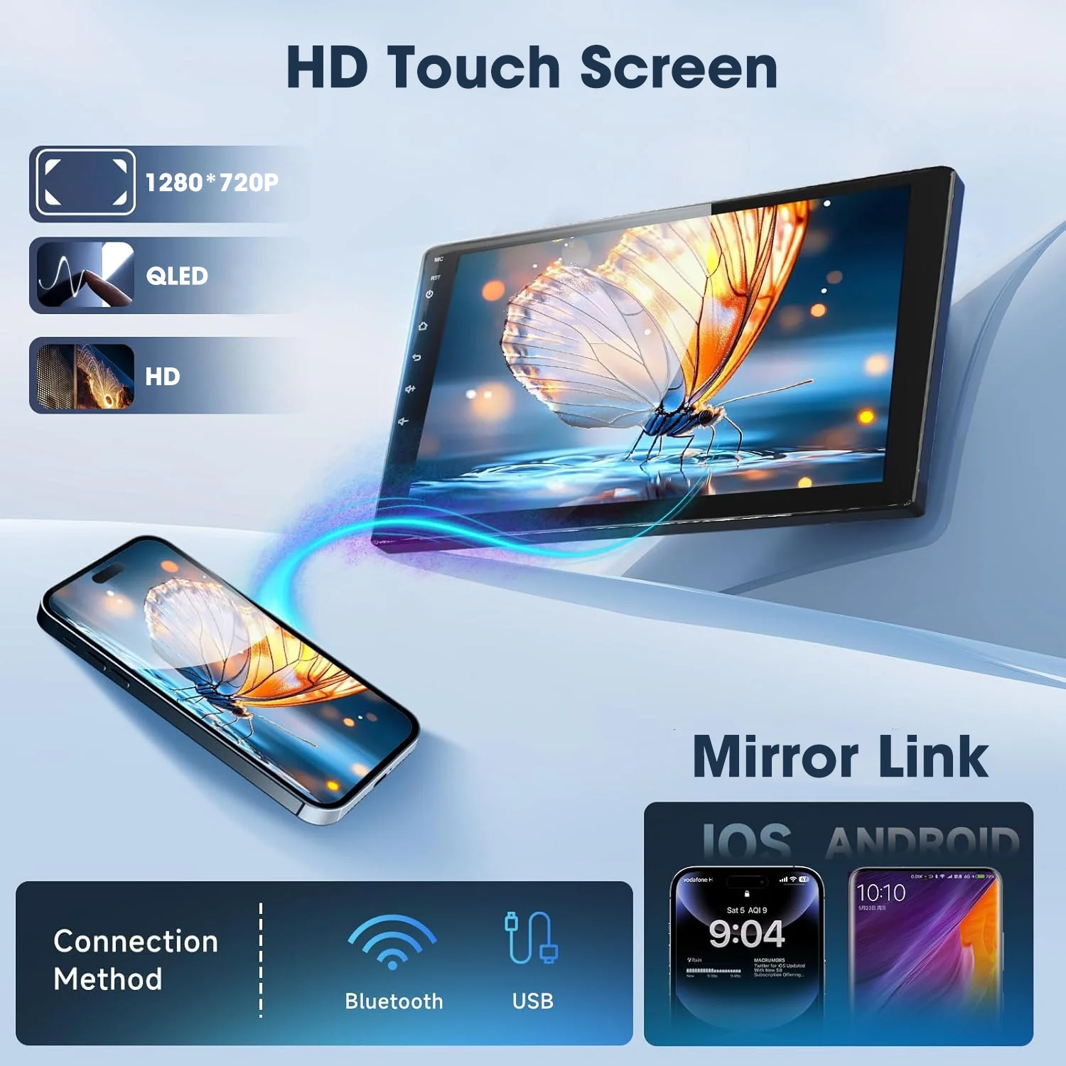 Reproductor Multimedia para Auto, Radio con GPS, Navegación, Carplay, Android Auto, 2 Din para Honda CR-V 3 RE CRV 2007-2011, Inalámbrico, WIFI 5GHz, DSP, Audio EQ, Bluetooth 5.4, FM, AM, con Cámara de Retroceso, Plug and Play, Pantalla, Accesorios