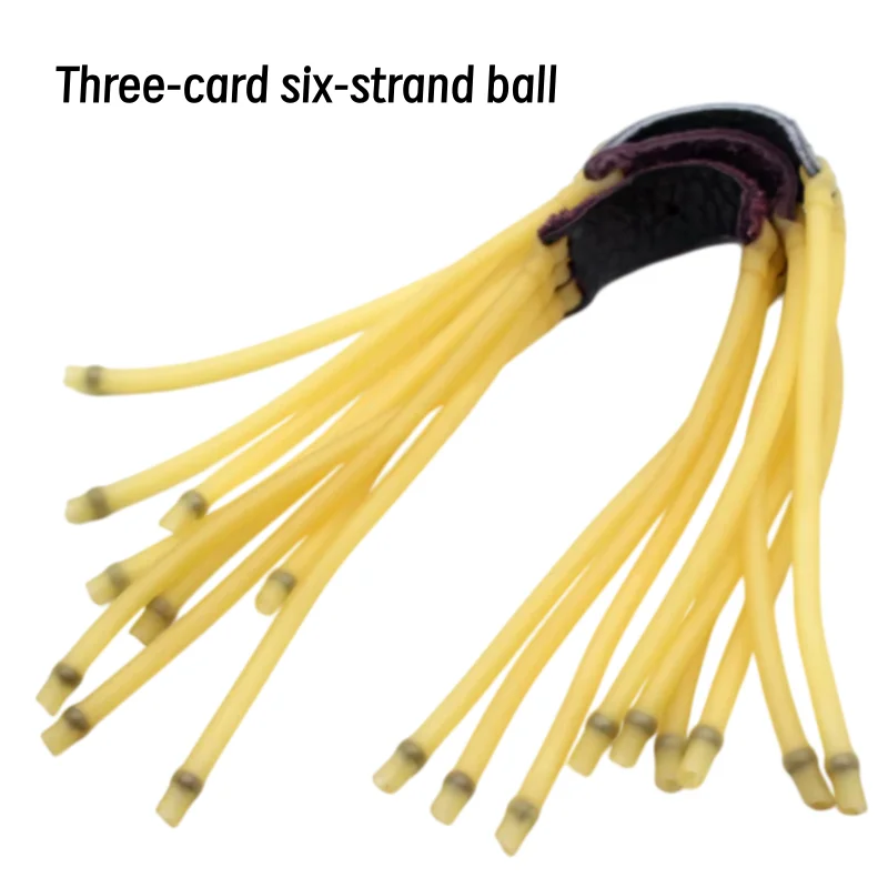 6-Strand Tubular Slingshot Latex Bands High Elastic Catapult Rubber Tubes for Outdoor Target Shooting