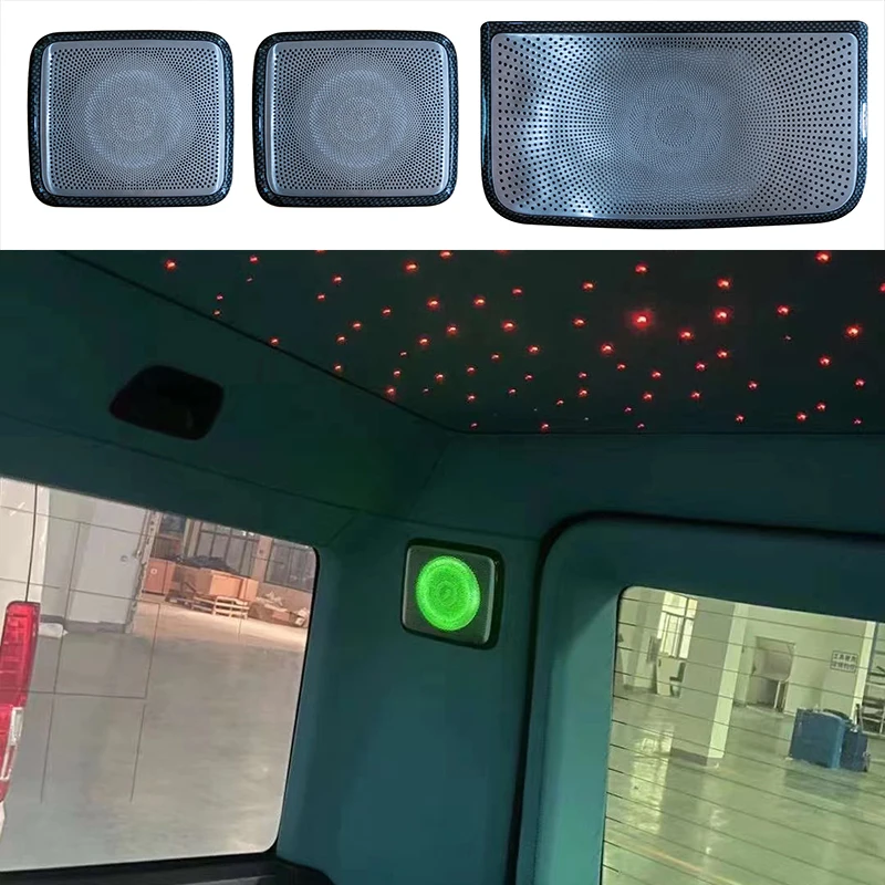 For Benz G Class W464 2018-2023 Sound of Berlin Illuminated Trunk Speaker Cover Inter Car C-pillar Cover with Led