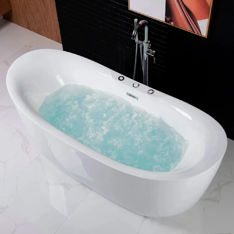 Hot Selling Indoor Freestanding Alone Spa Bath Tub Whirlpool Acrylic Jetted Tub Air Hydro Massage Bathtub With Jacuzzier Bathtub